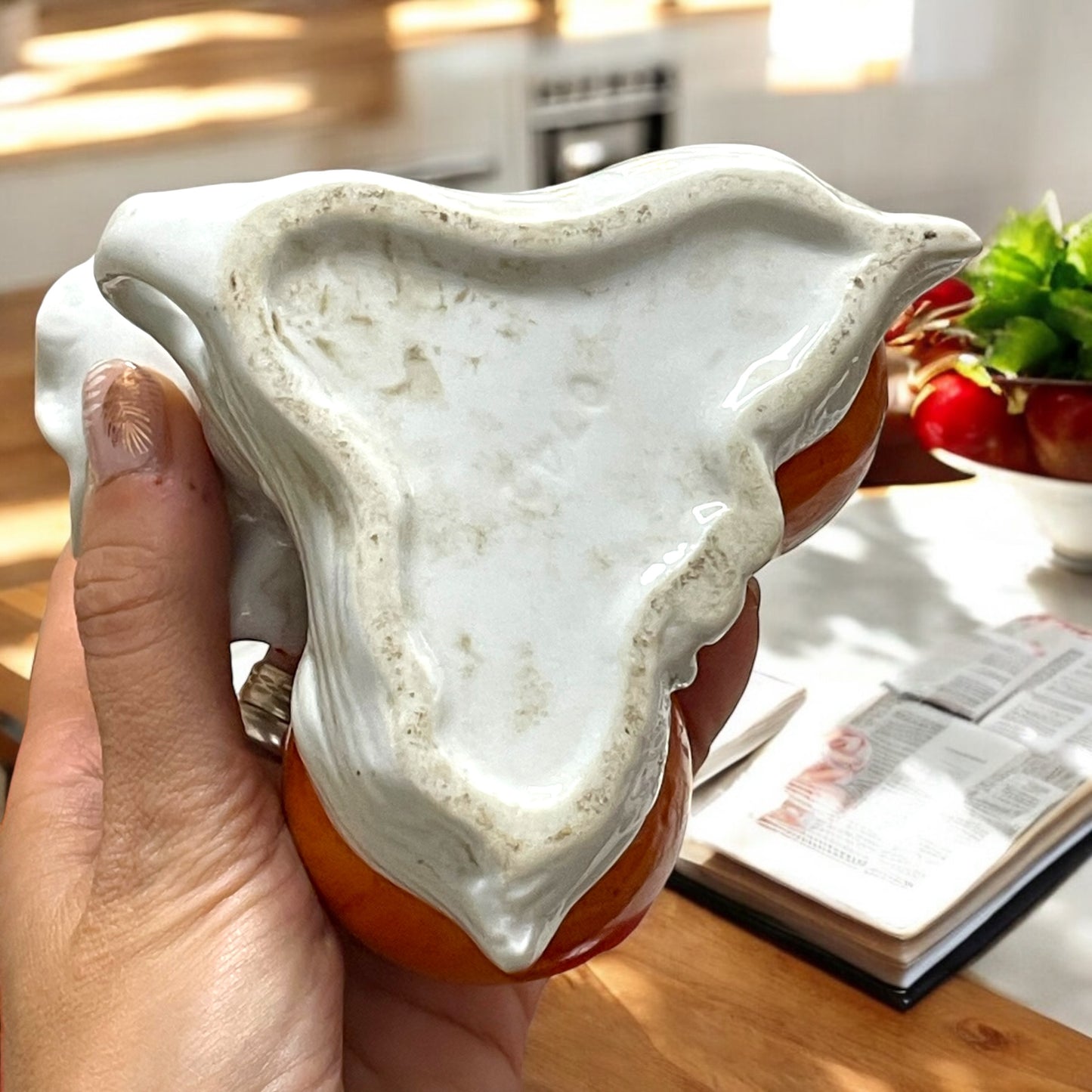 Moutardier antico porcellana numerata salsiera