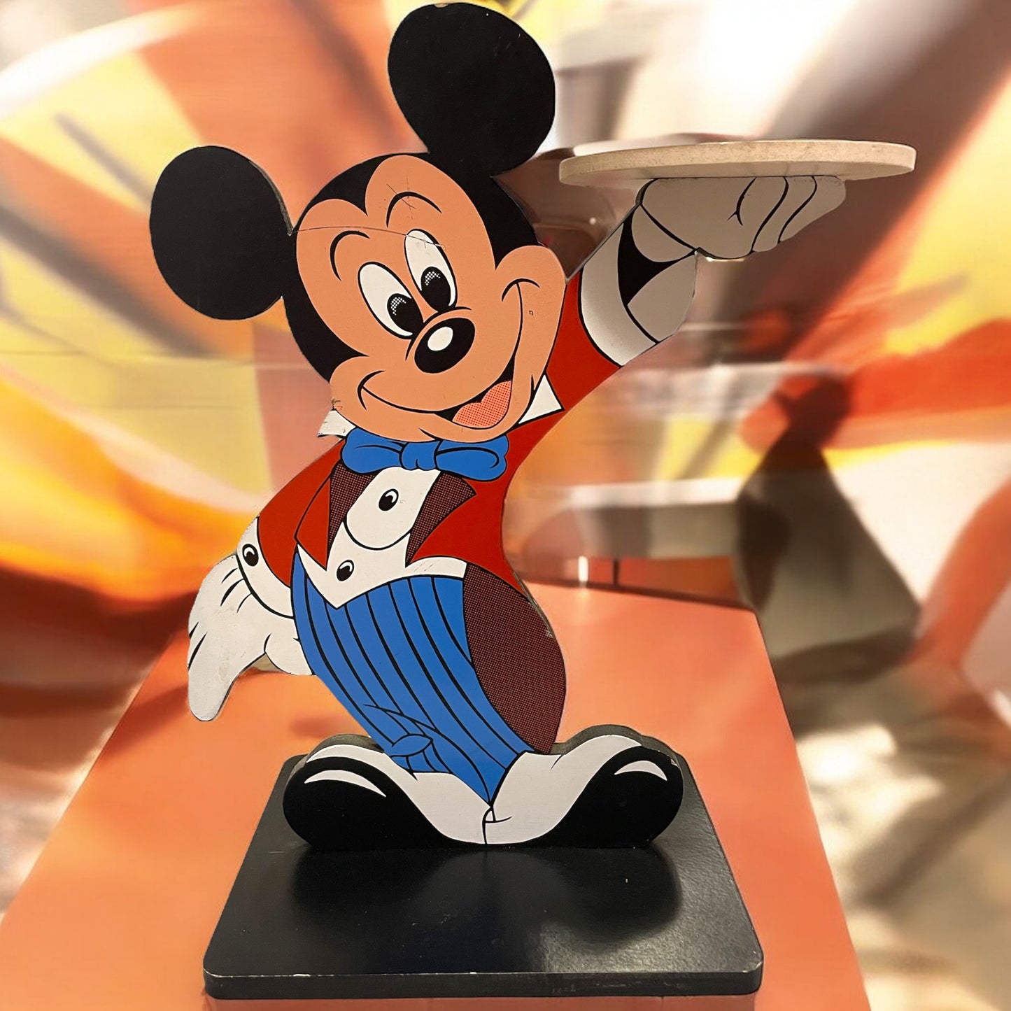 Servitore in legno Topolino cameriere pezzo raro, fine anni ‘80 originale Disney