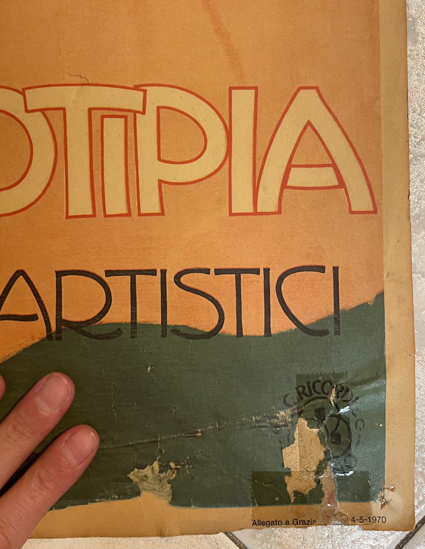 Manifesto poster Dudovich per Fonotipia, riedizione storica del 1970, 65 x 46 cm.