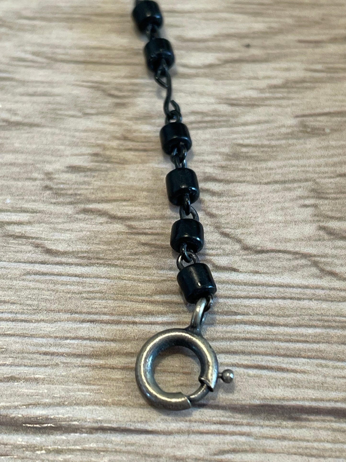 Collana vittoriana da lutto in giaietto, girocollo fine ‘800