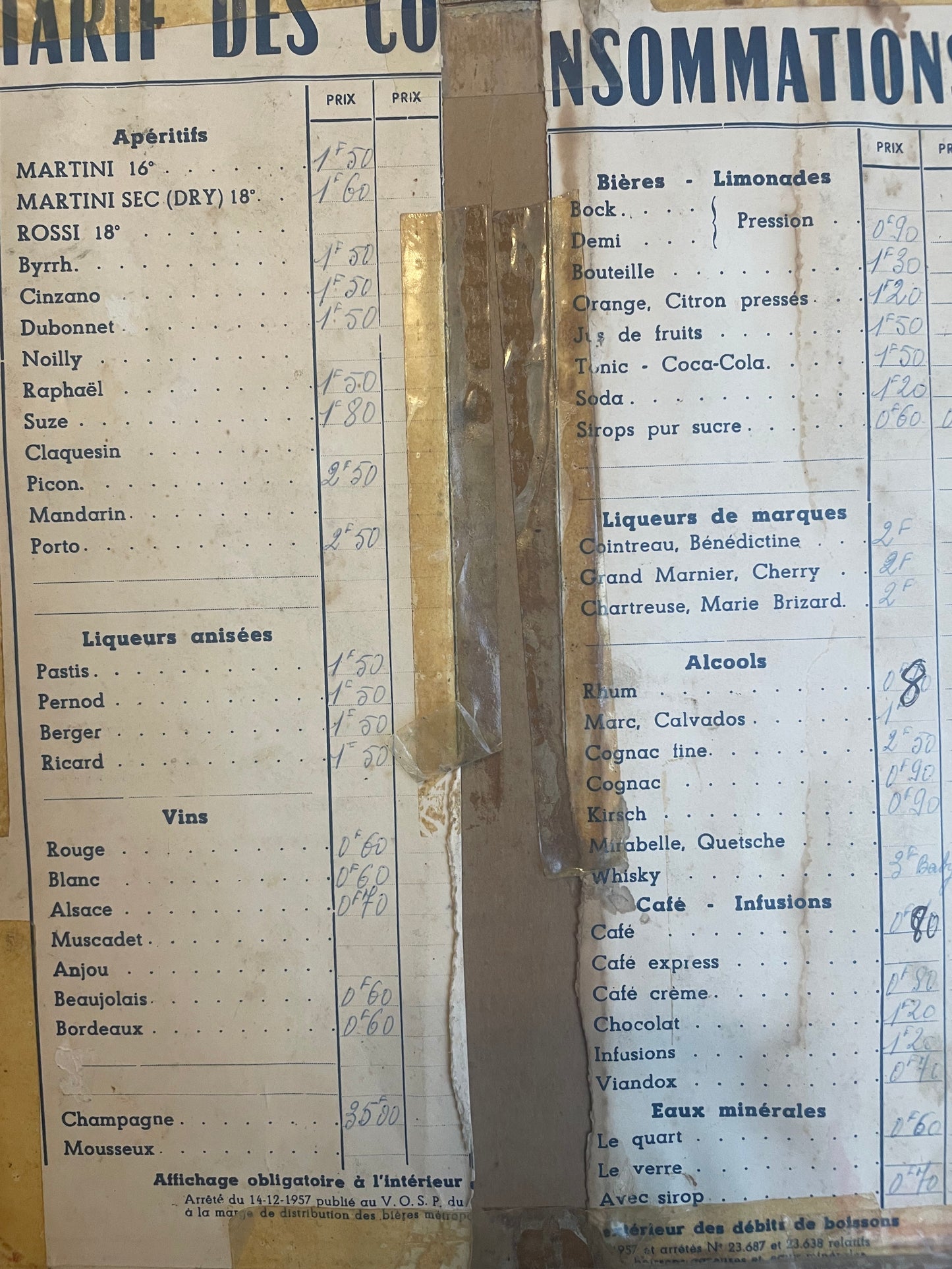 Insegna con prezziario Birra Stella Artois 1967