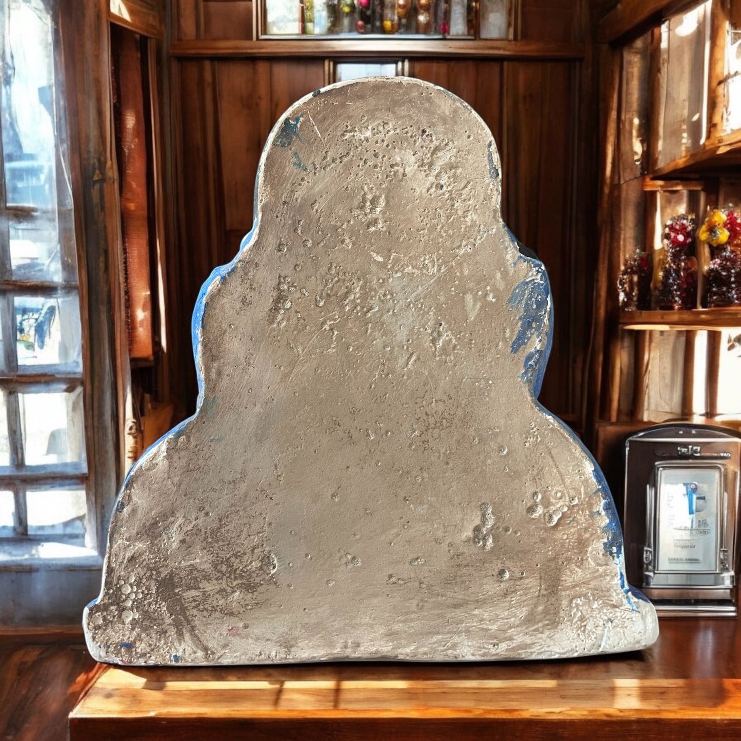 Pierrot Gourmand blu in gesso, ridipinto