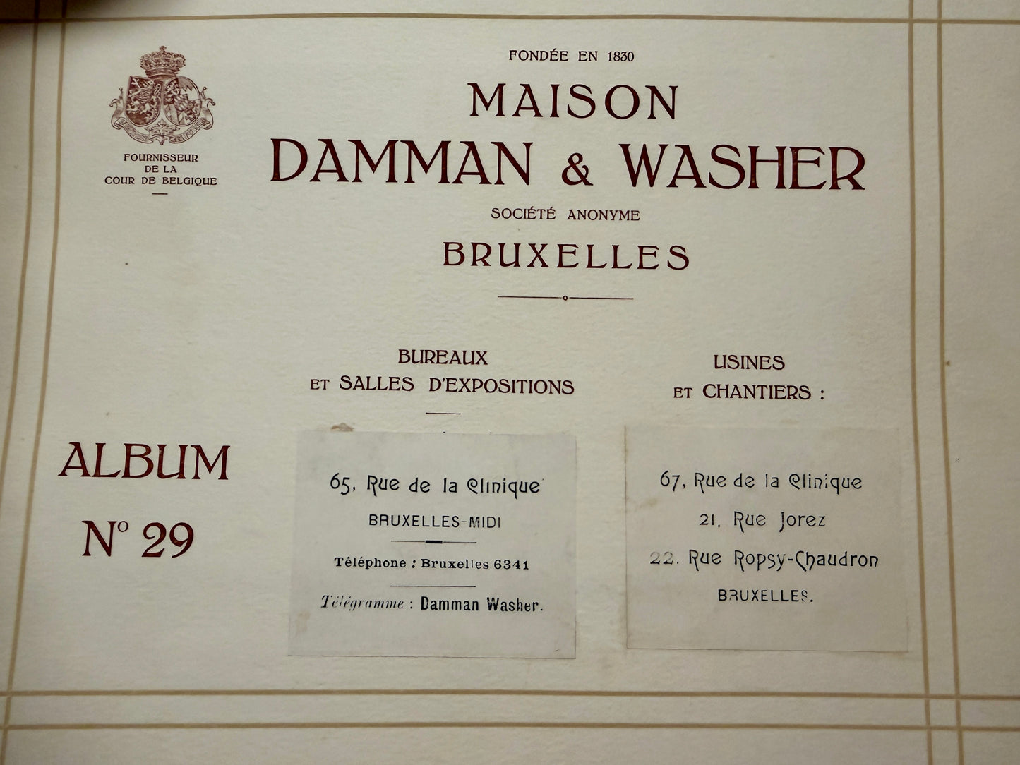 Catalogo Parquets Anciens della Damman & Washer, fine ‘800 agg. prima metà ‘900, 12 tavole