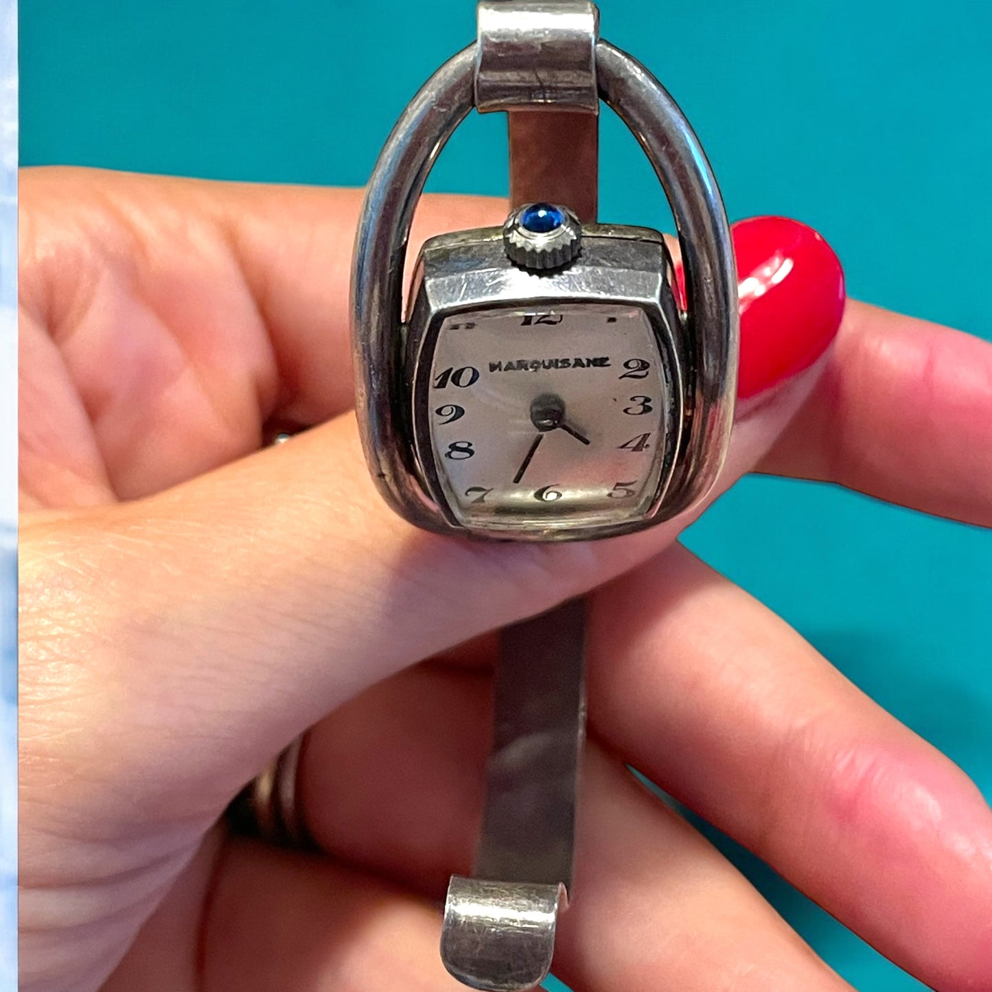 Orologio Marquisane meccanico in argento massiccio, anni ‘40