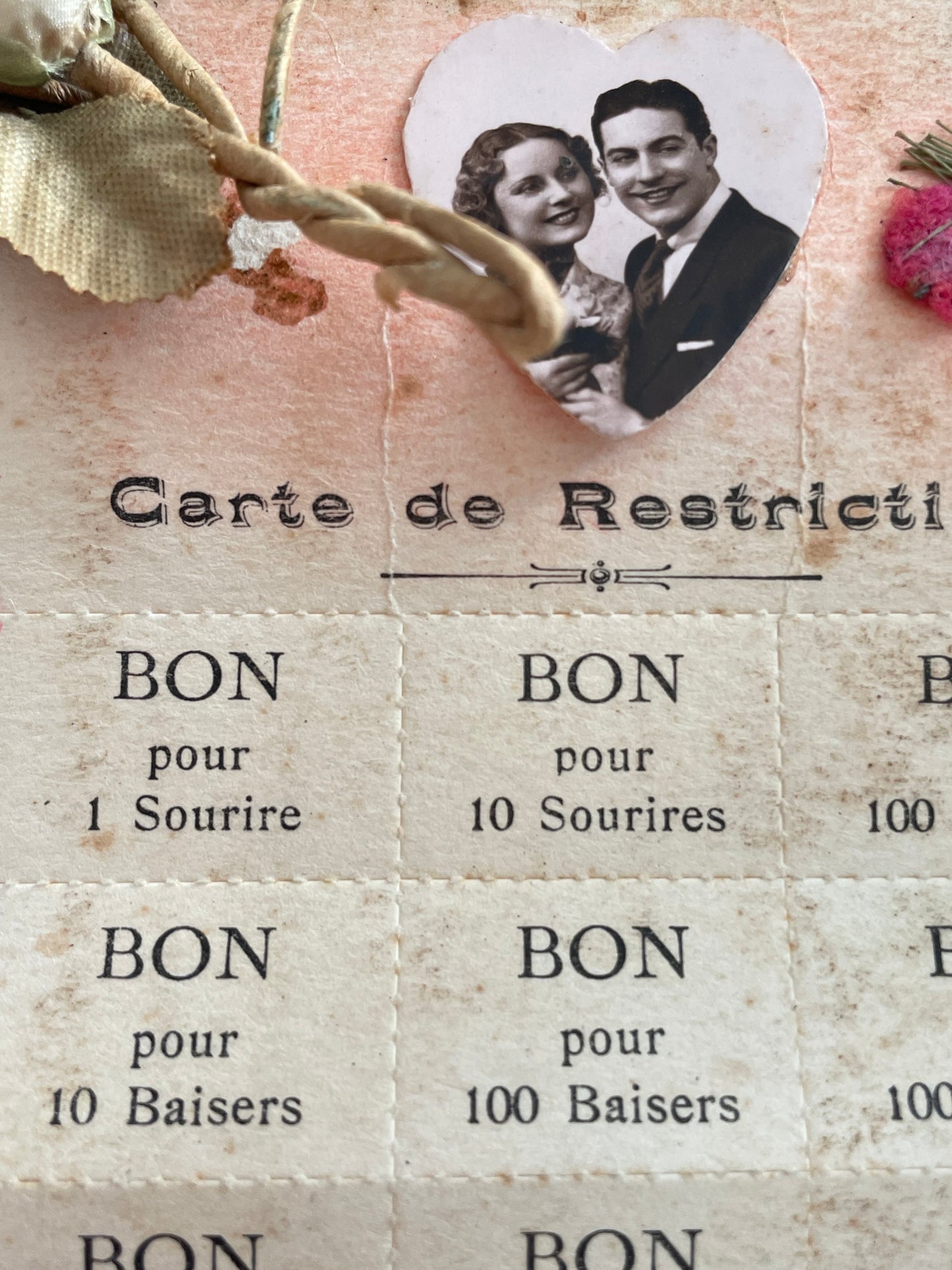 Cartolina carte de Restrictions d’amore anni ‘30
