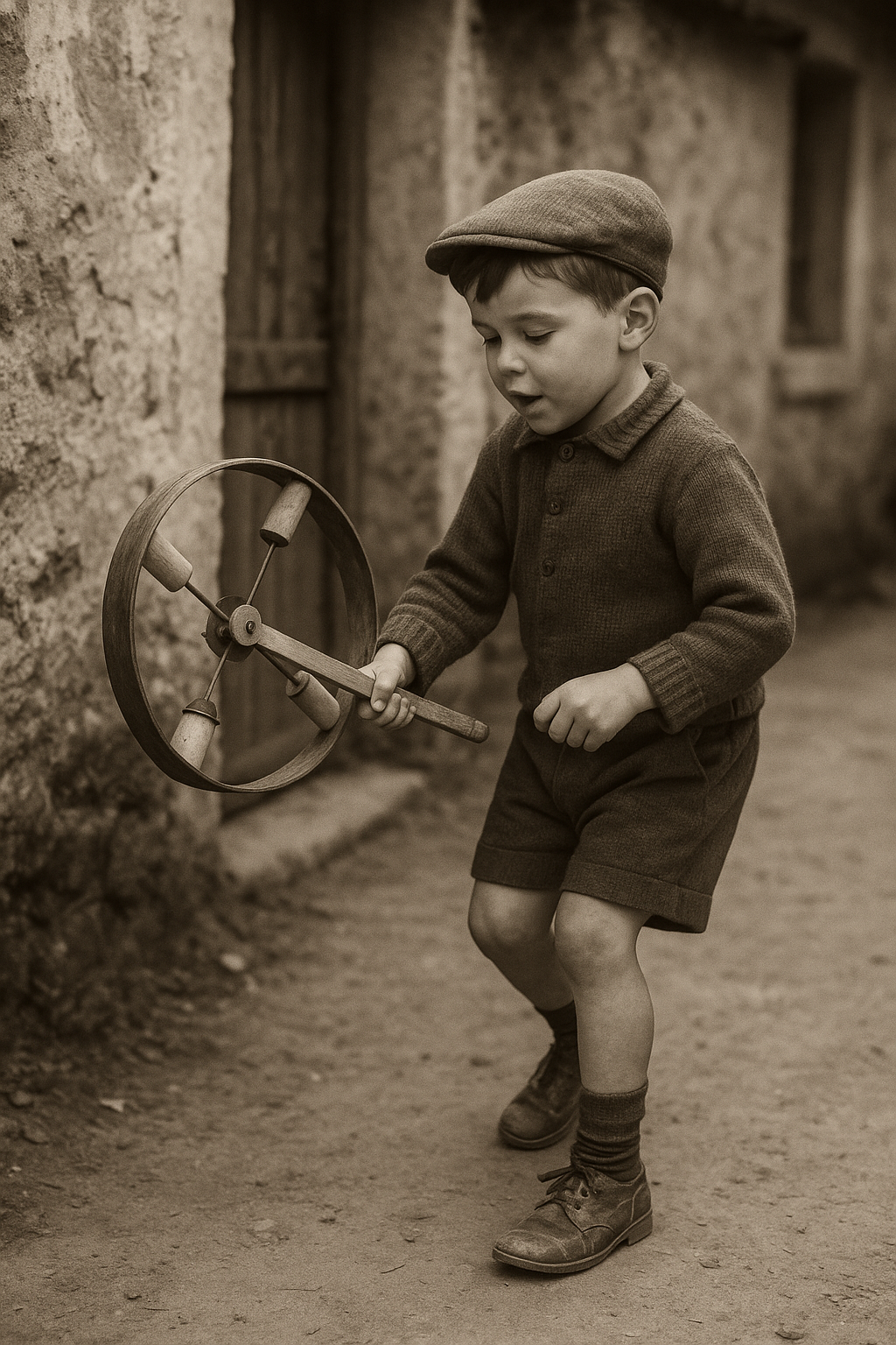 Antica ruota con sonagli, gioco raro prima metà ‘900