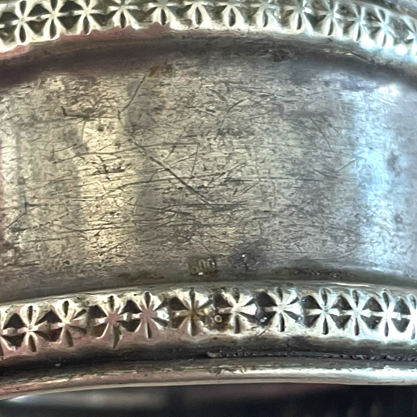 Coppia portatovaglioli, argento, titolo ottocento; fine 1800 inizio 1900