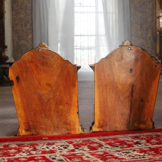 Coppia antiche mensole da letto sospese, eclettiche, anni ‘20-‘30