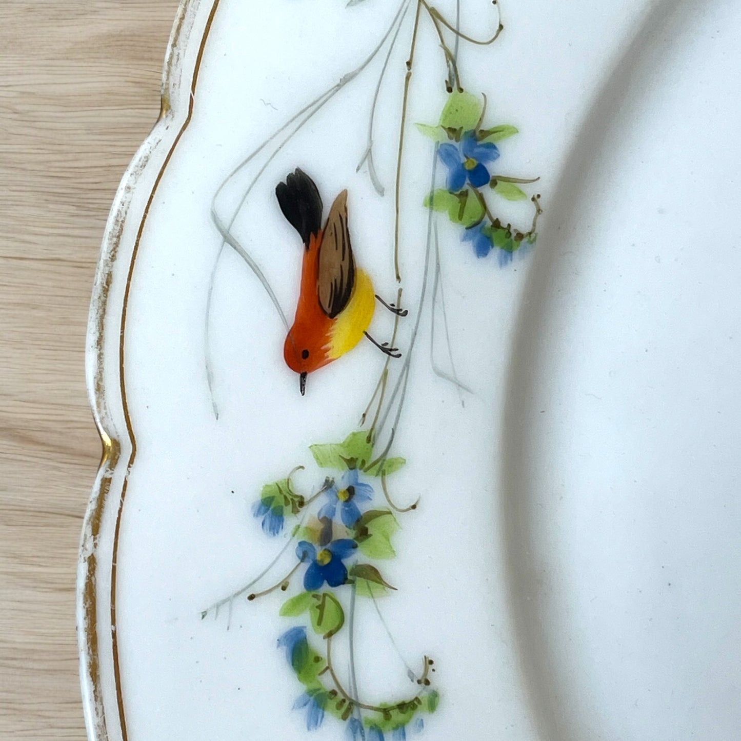 Piatto Ginori con decoro uccellini ante 1896