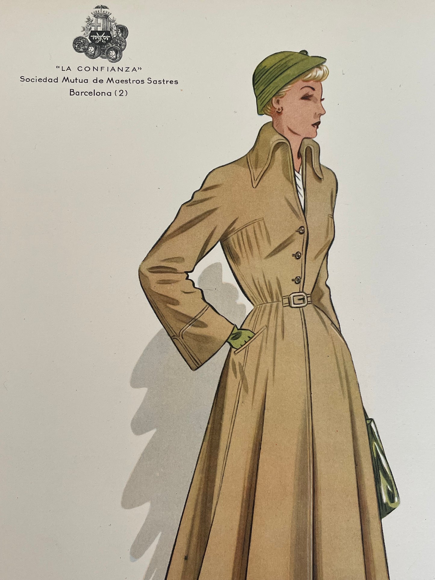 Set n. 4 bozzetti moda Atelier La Confianza anni 1948/49