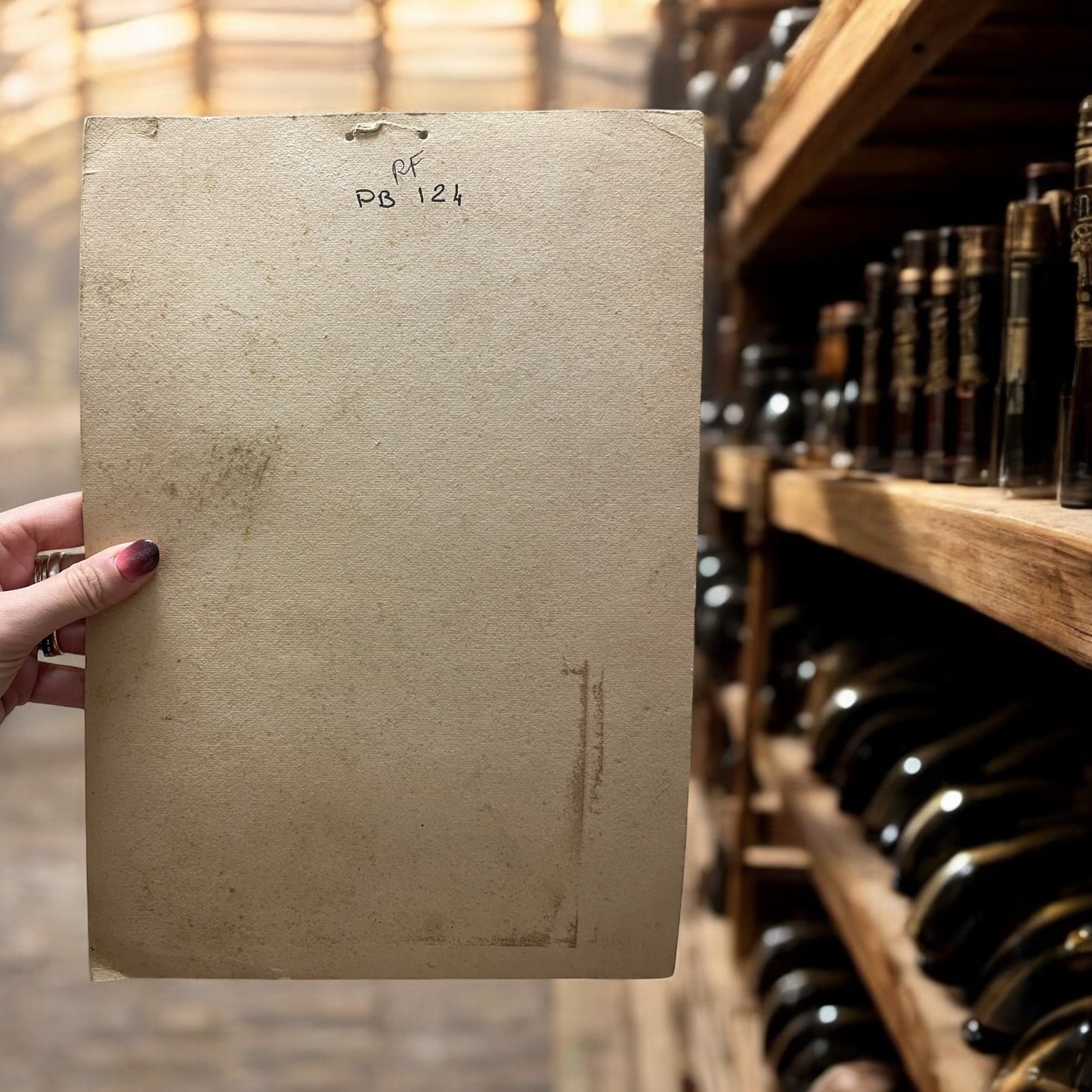 Antica locandina, vino Chianti Castelvecchio 1950 cartonata