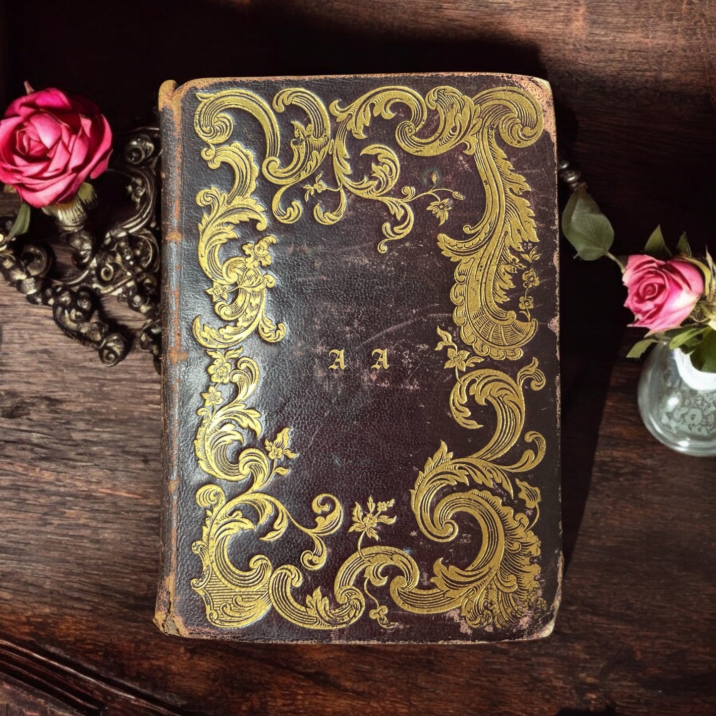 “L’Ange du Fidèle” antico libro 1859 con finissime incisioni e fregi dorati