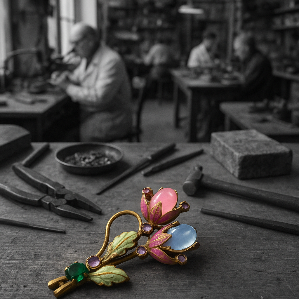 Spilla boema floreale anni ‘40