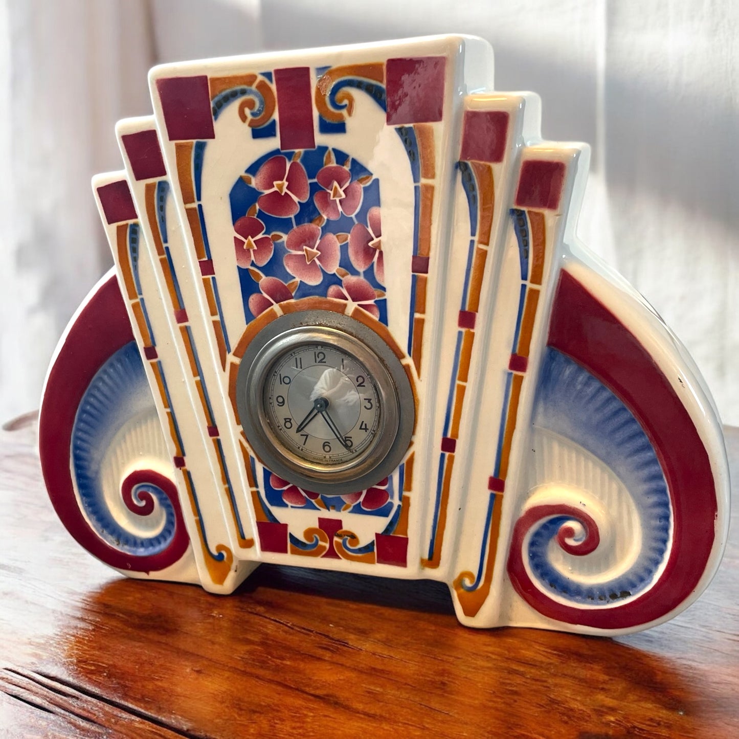 Orologio da camino antico, Art Déco, funzionante