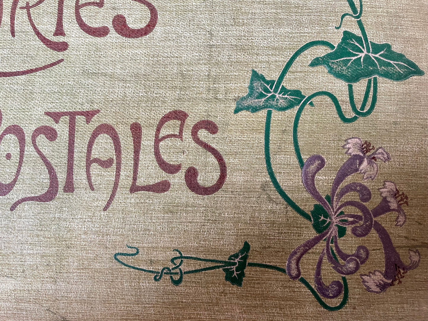 Album per cartoline vuoto Art Nouveau con caprifoglio