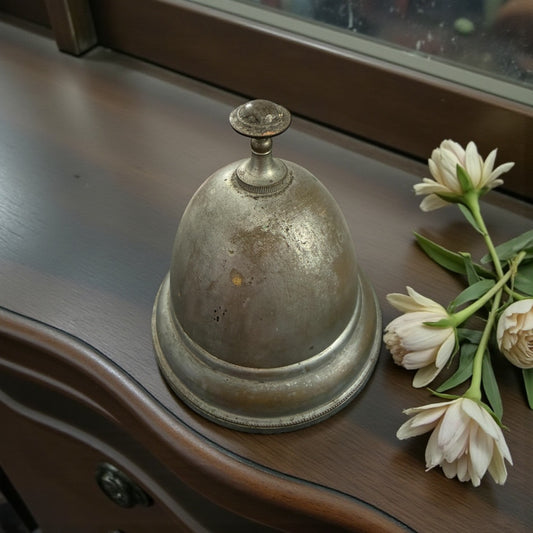 Antico campanello da banco o reception, fine ‘800 primo ‘900, suono pieno e caldo