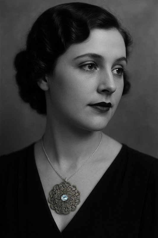 Stupendo antico pendente in argento anni ‘20 - ‘30