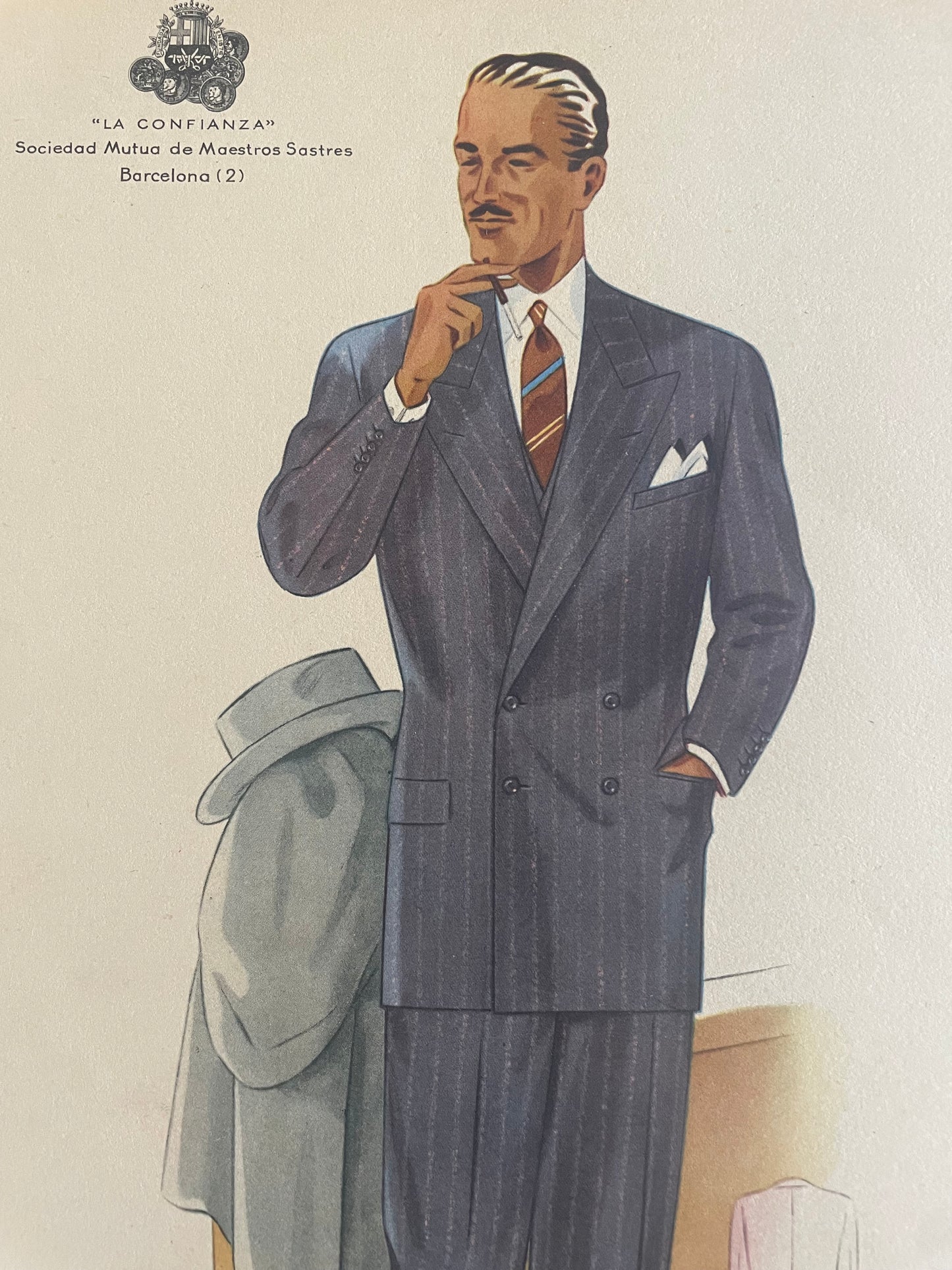 Set n. 3 tavole di moda da catalogo atelier 1949 su cartoncino leggero