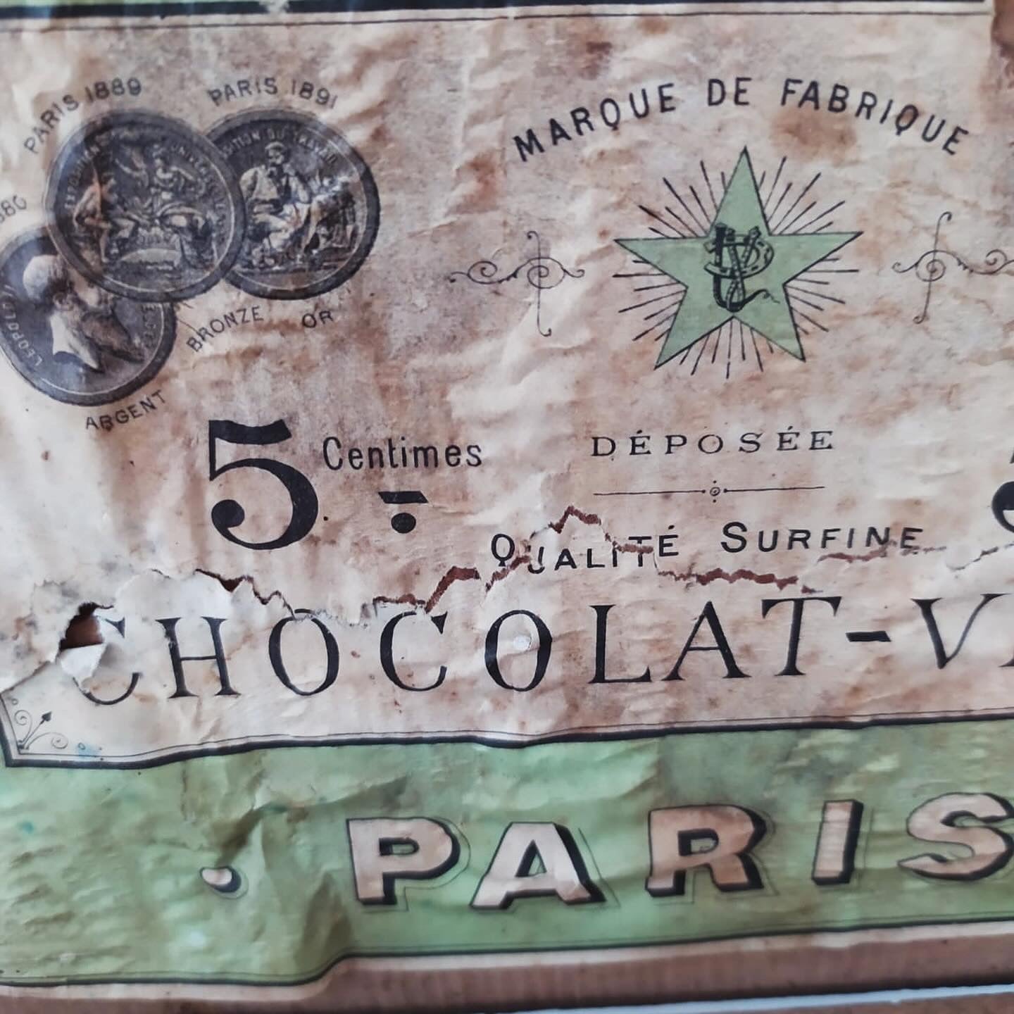 Antique chocolate bar box 1910