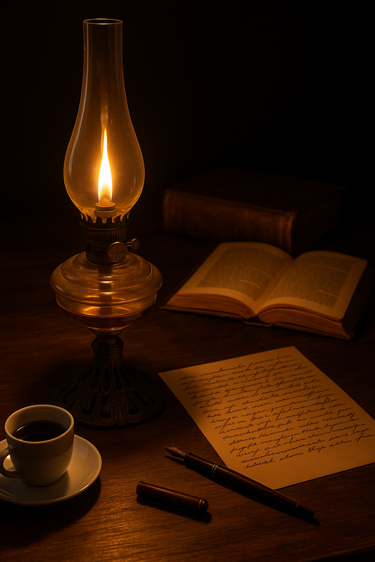 Antica lampada a petrolio Brenner Wien art déco