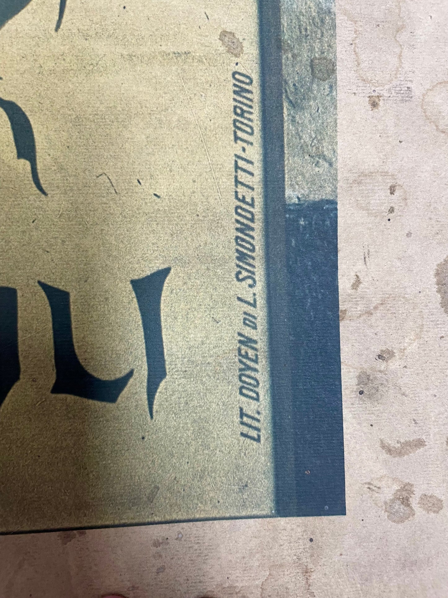 Manifesto Carpanetto per Fiat in riedizione originale e rara Nebiolo anni ‘70 / Cartiera Fedrigoni
