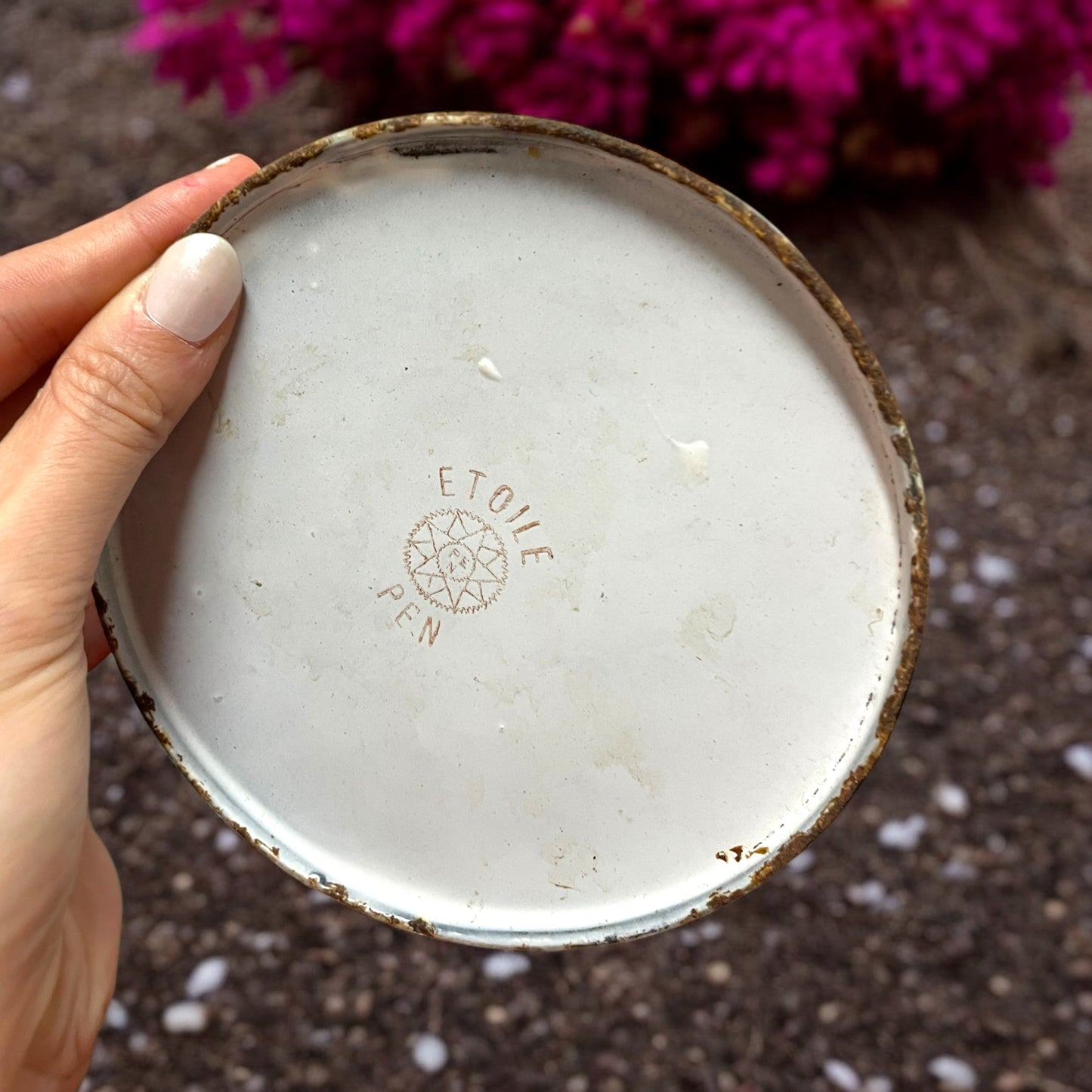 Coppia di barattoli provenzali smaltati francesi, anni ‘30, smalteria Étoile