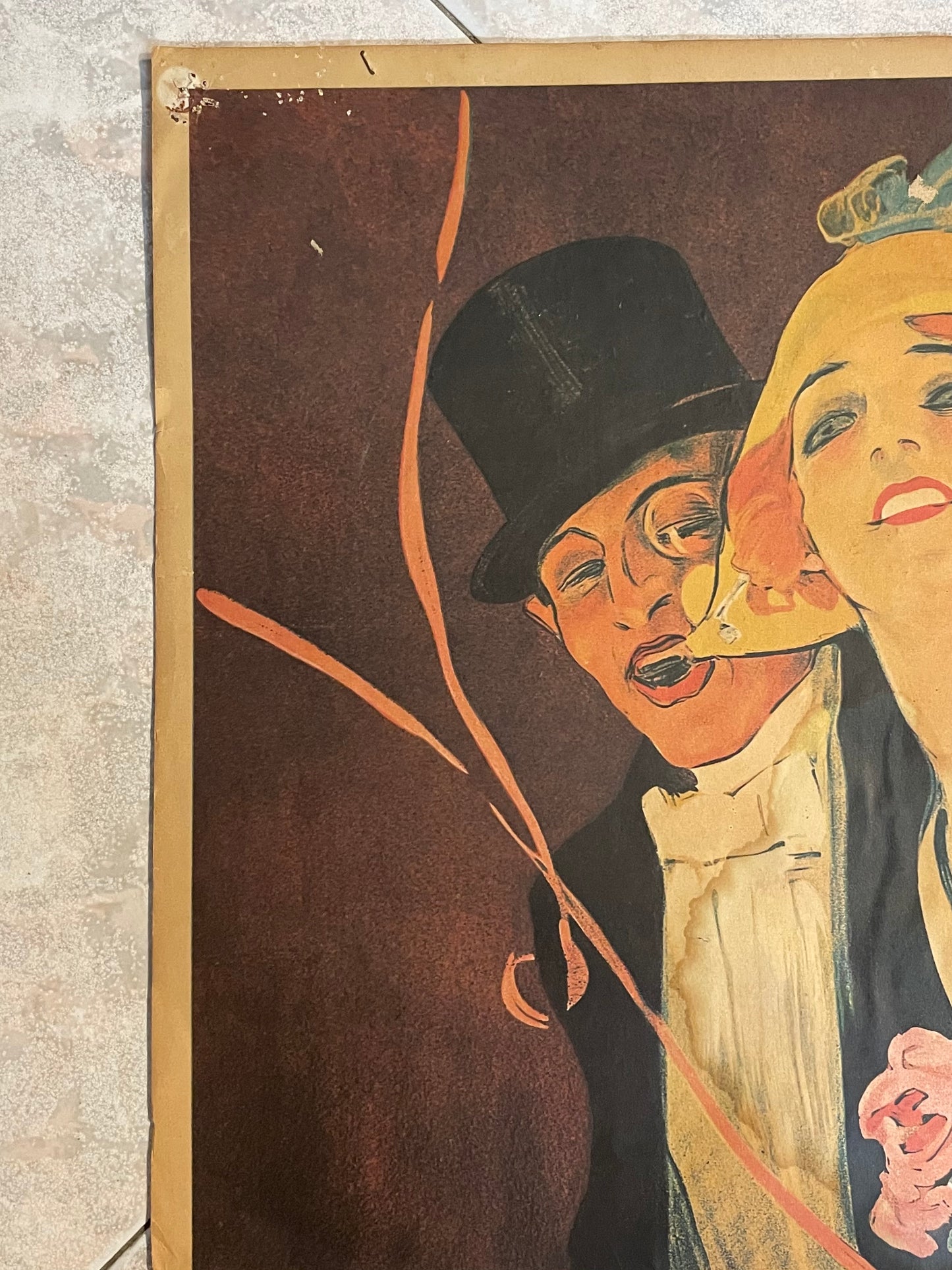 Manifesto Carnevale Montevideo 1923 riedito 1970, 65 x 46 cm