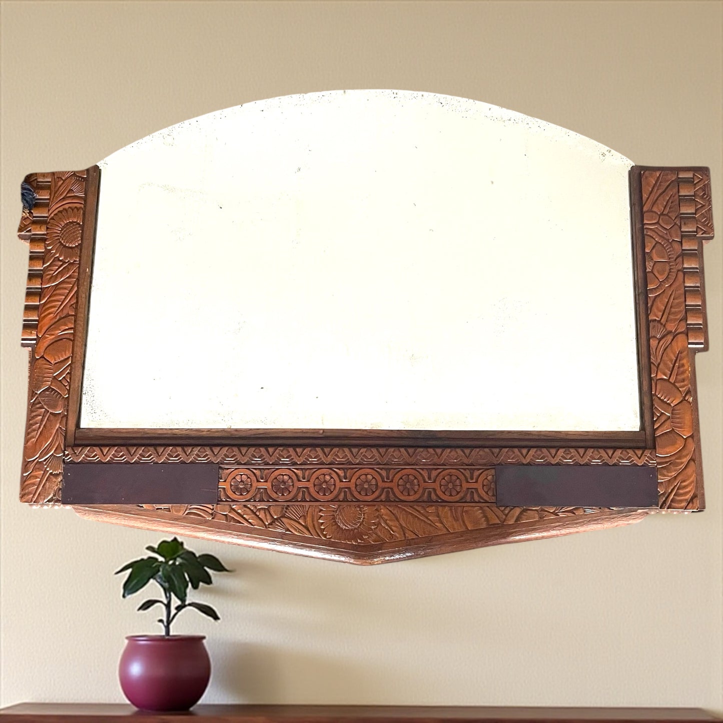 Grande specchio da parete Art Déco anni ‘30