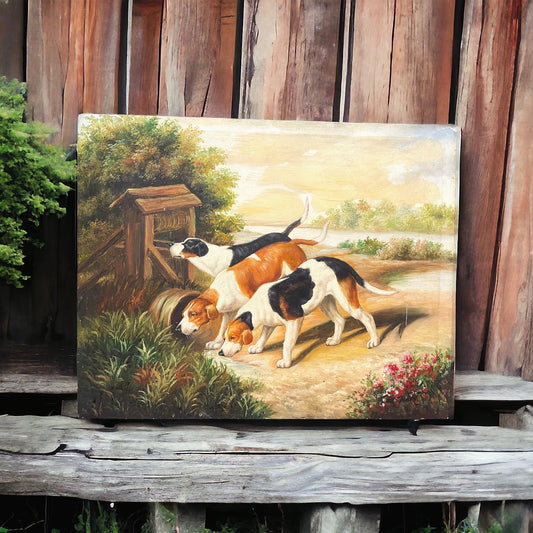 Antico dipinto su tavoletta 1900