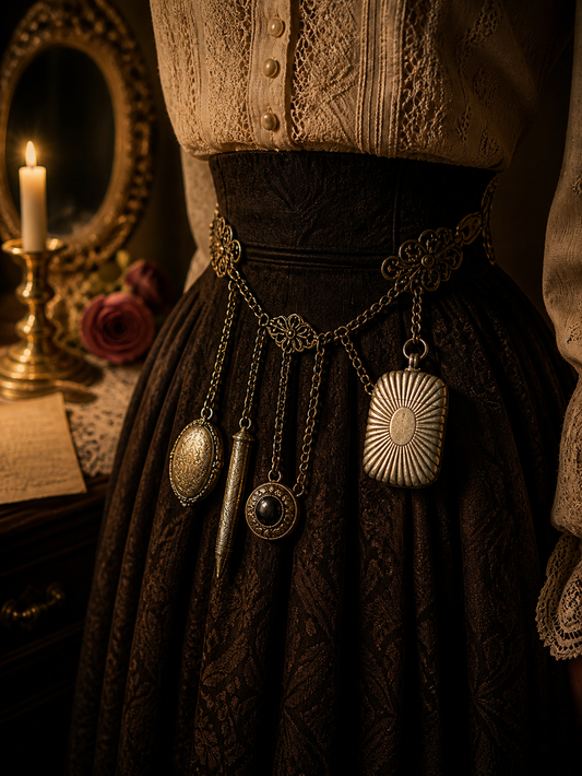 Vesta case sunburst in argento tit. 800, da Chatelaine, ca 1880-1910