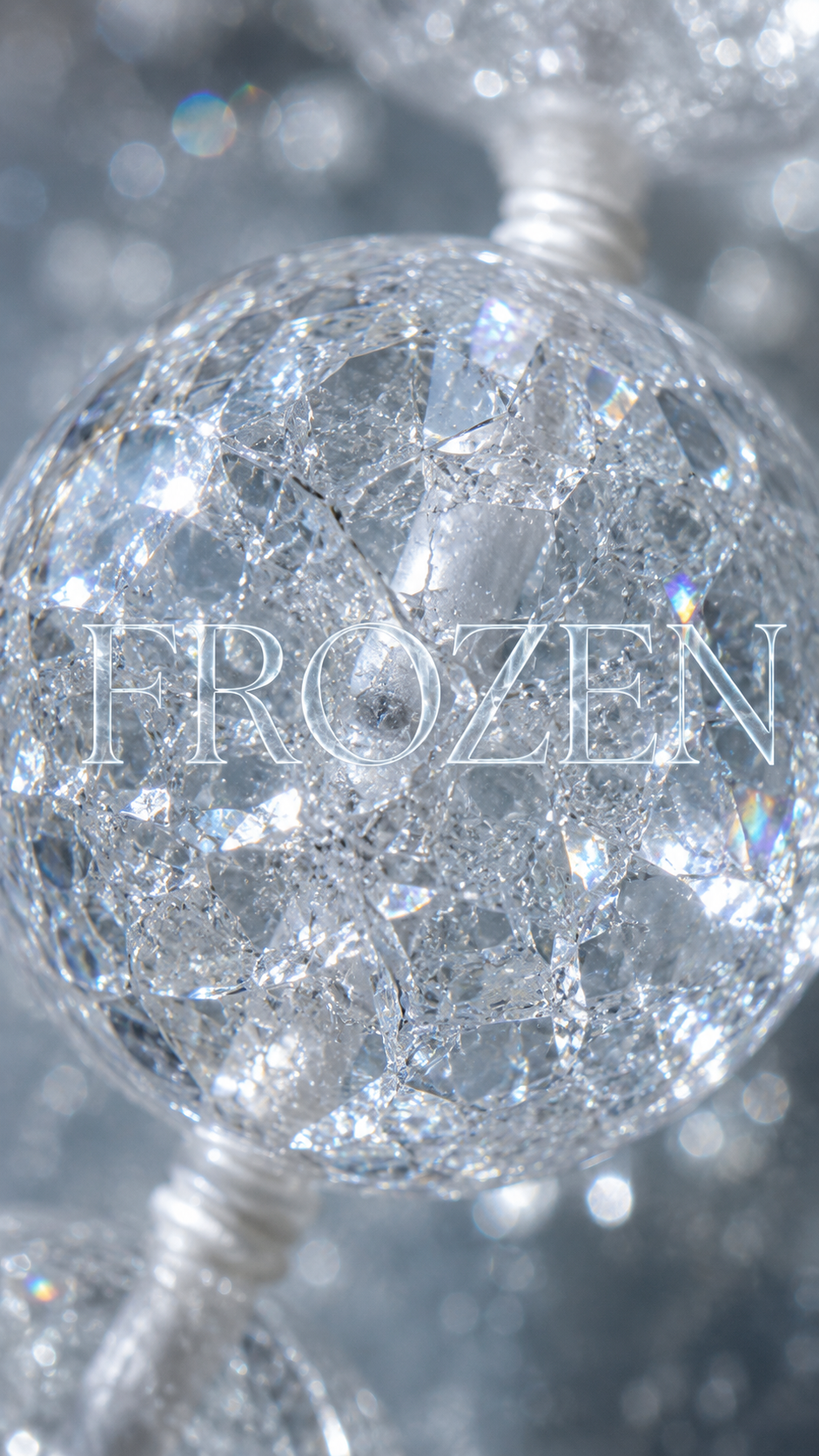 Collana con grandi perle “frozen glass” o crackle glass, gioiello contemporaneo
