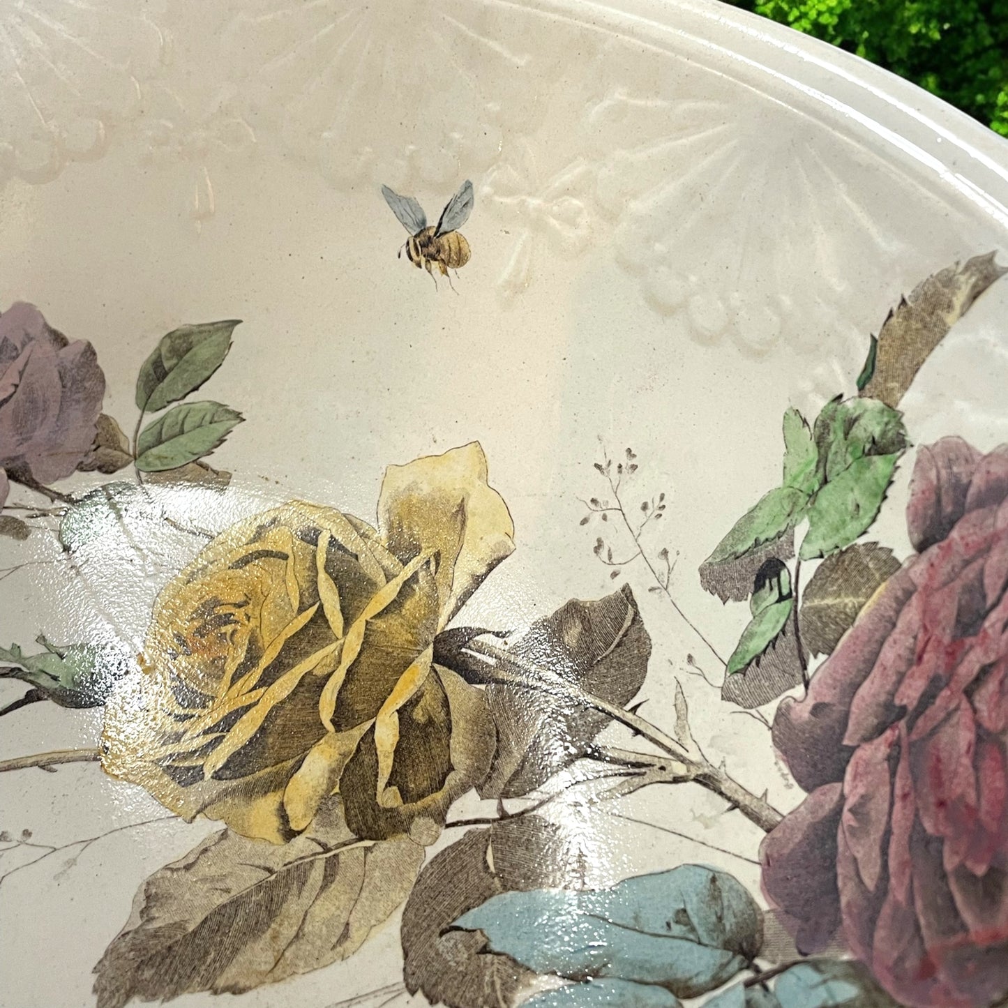 Catino in terraglia forte SCI Laveno collezione Rosas, fine 800 primo 900.