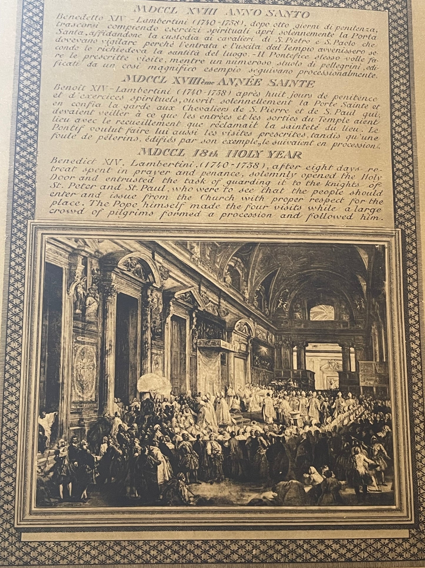 Libello pergamena Giubileo 1925 con sigillo, Pettinaroli e Figli