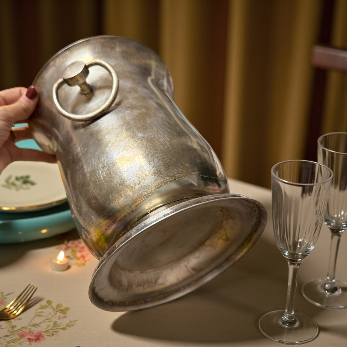 Secchiello da champagne della prestigiosa Société d’Orfèvrerie de Fontenay