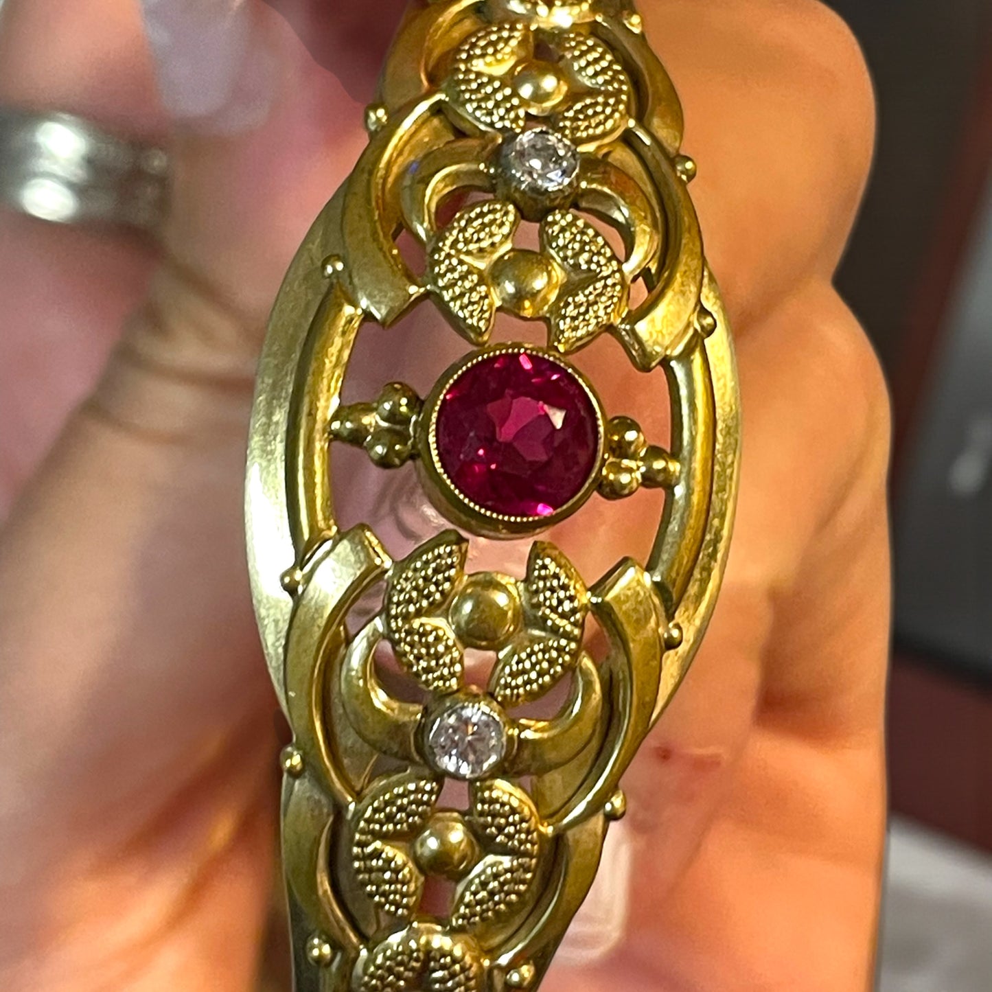 Bracciale rigido antico jugendstil, Boemia, prima metà ‘900