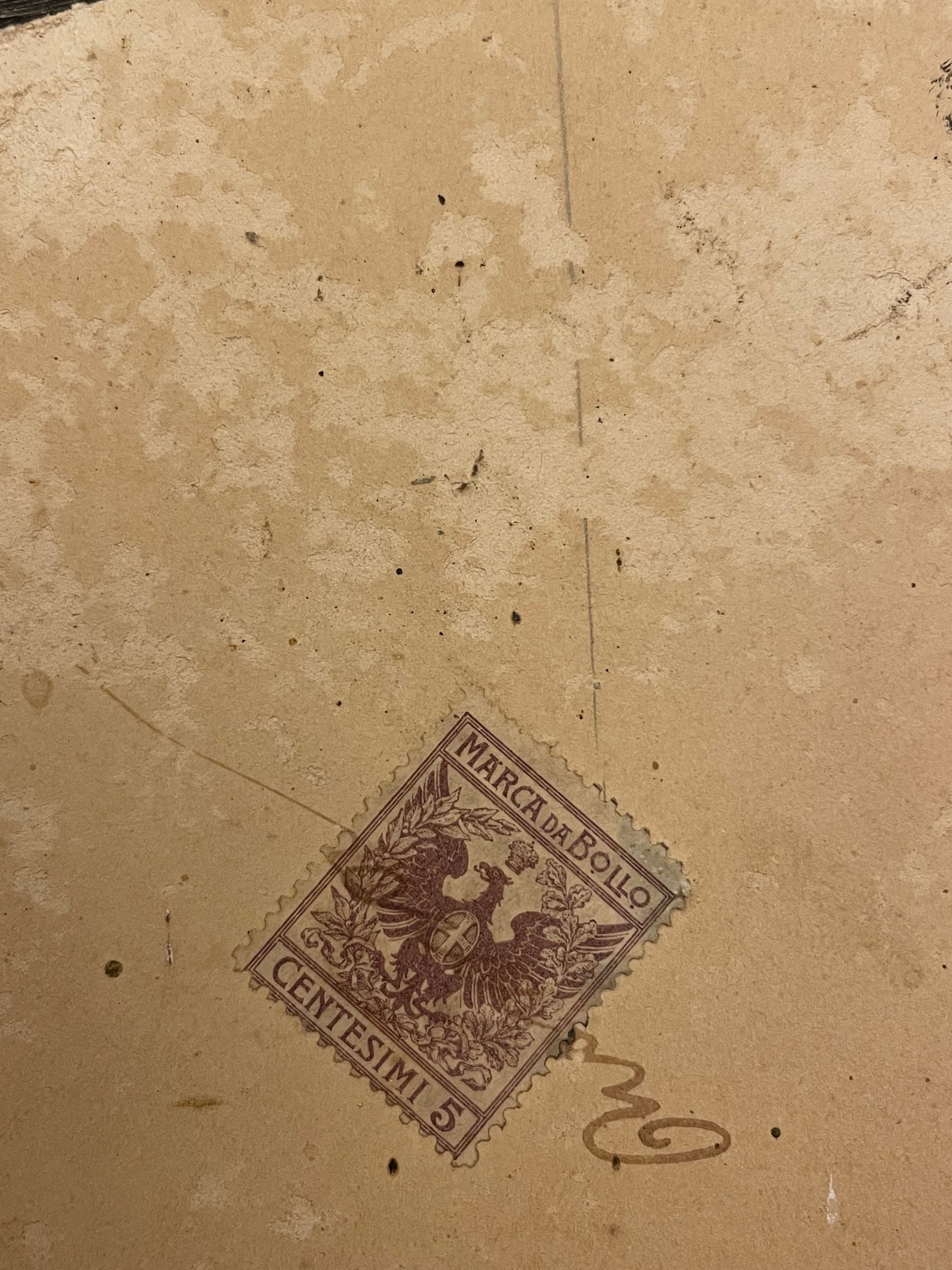 Quadro bifronte - stampa sacra ed insegna vino con marca da bollo, 1890 - 1910