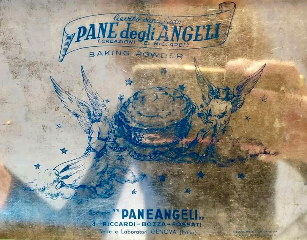 Scatola latta Lievito Pane degli Angeli 1971