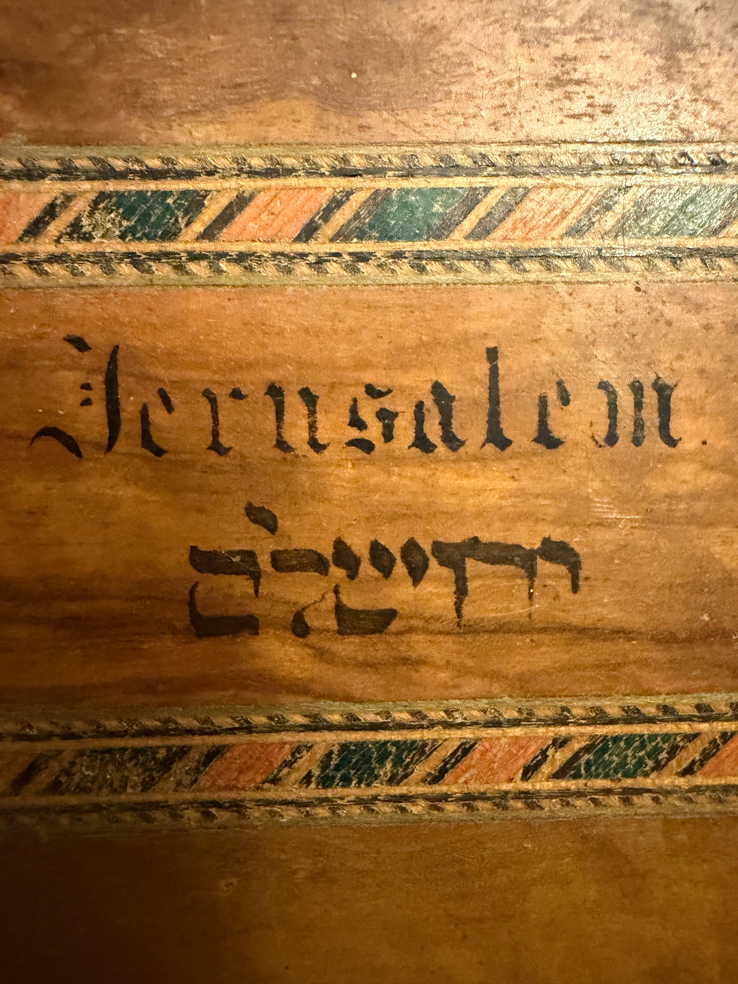 Antico erbario Terra Santa Gerusalemme fine ‘800 - primo ‘900 con copertina in ulivo e dedica manoscritta