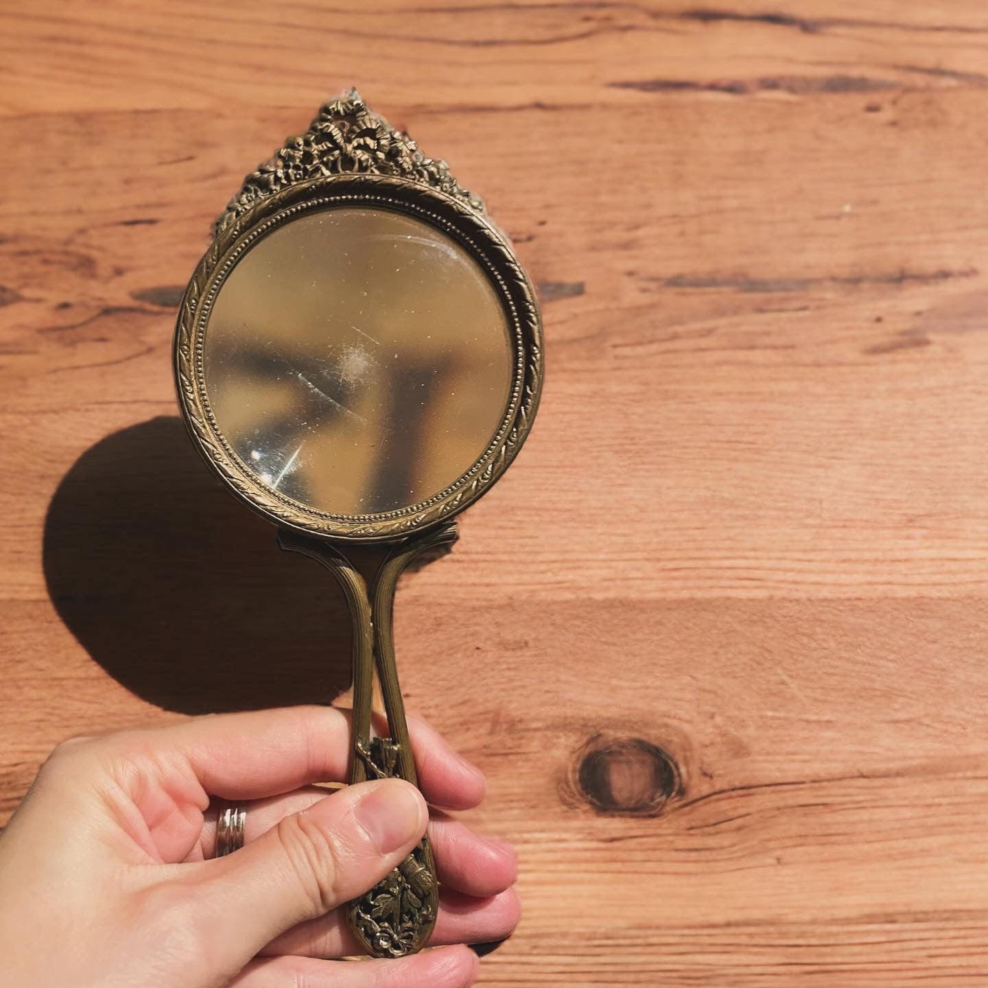 Antique worked magnifying glass