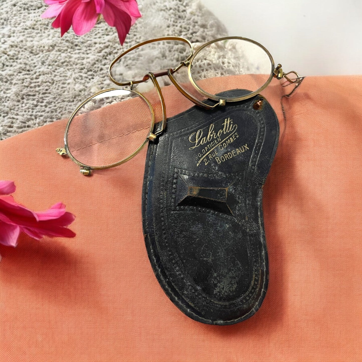 Occhiali pince-nez antichi 1890-1910