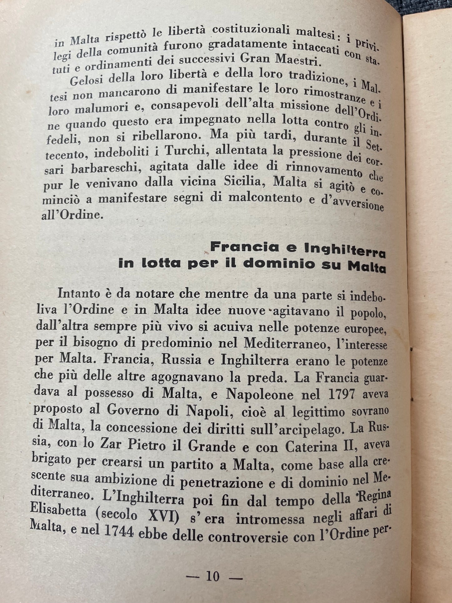 Pubblicazione geopolitica Malta 1941 con mappa