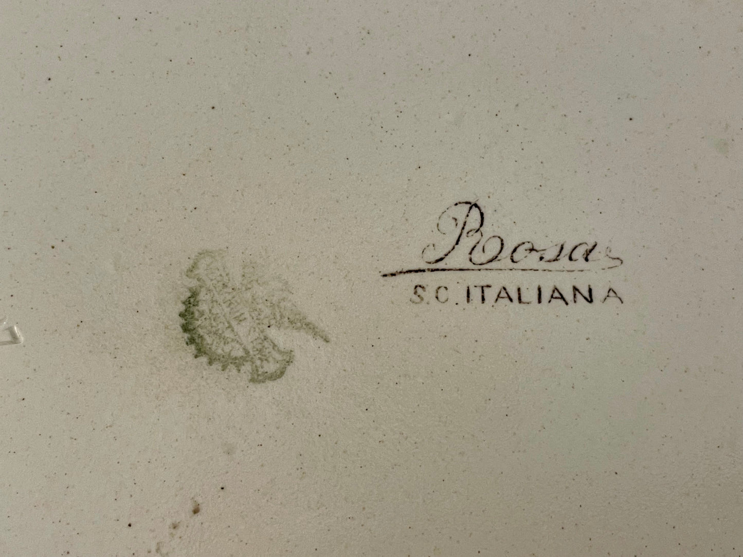 Catino in terraglia forte SCI Laveno collezione Rosas, fine 800 primo 900.