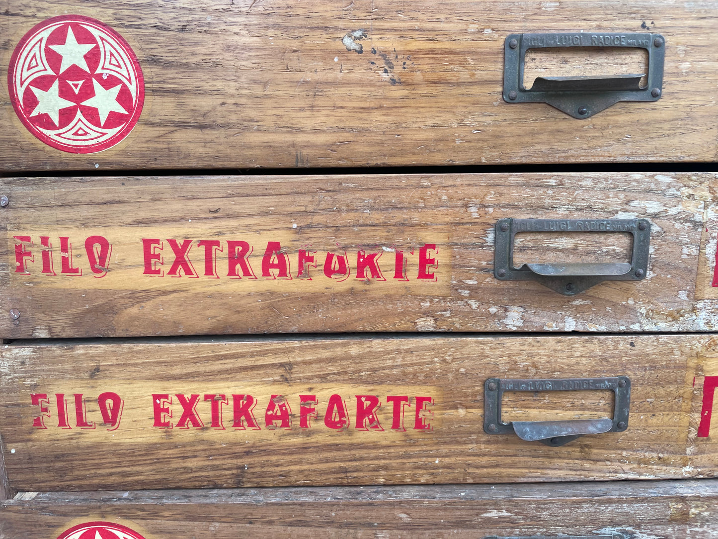 Cassettiera da Merceria rara anni ‘40 filo extra forte