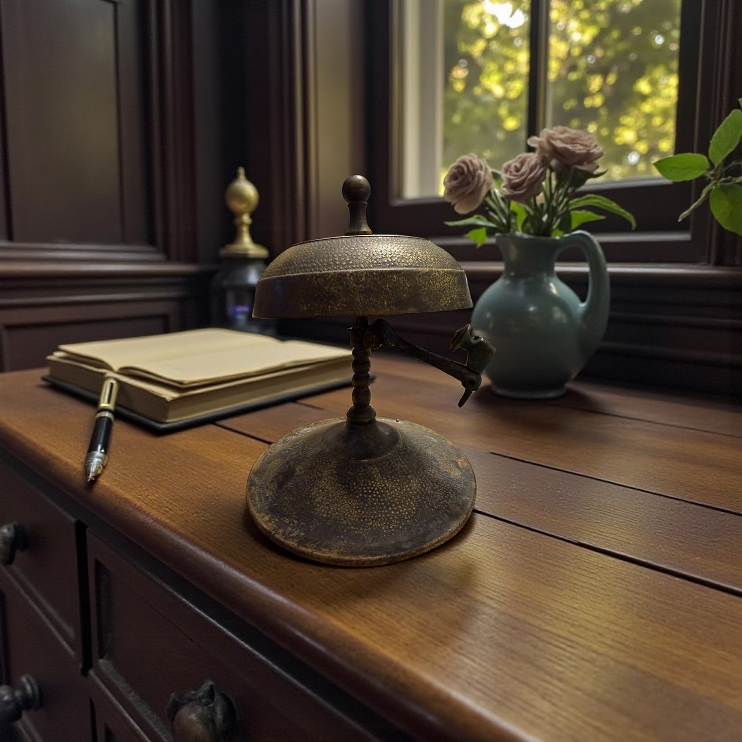 Antico campanello da banco di Farmacia francese, fine ottocento primo 900