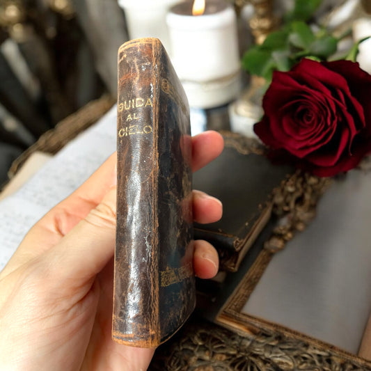 Antico libretto devozionale stampato in Milano, 1902, copertina con fregi dorati