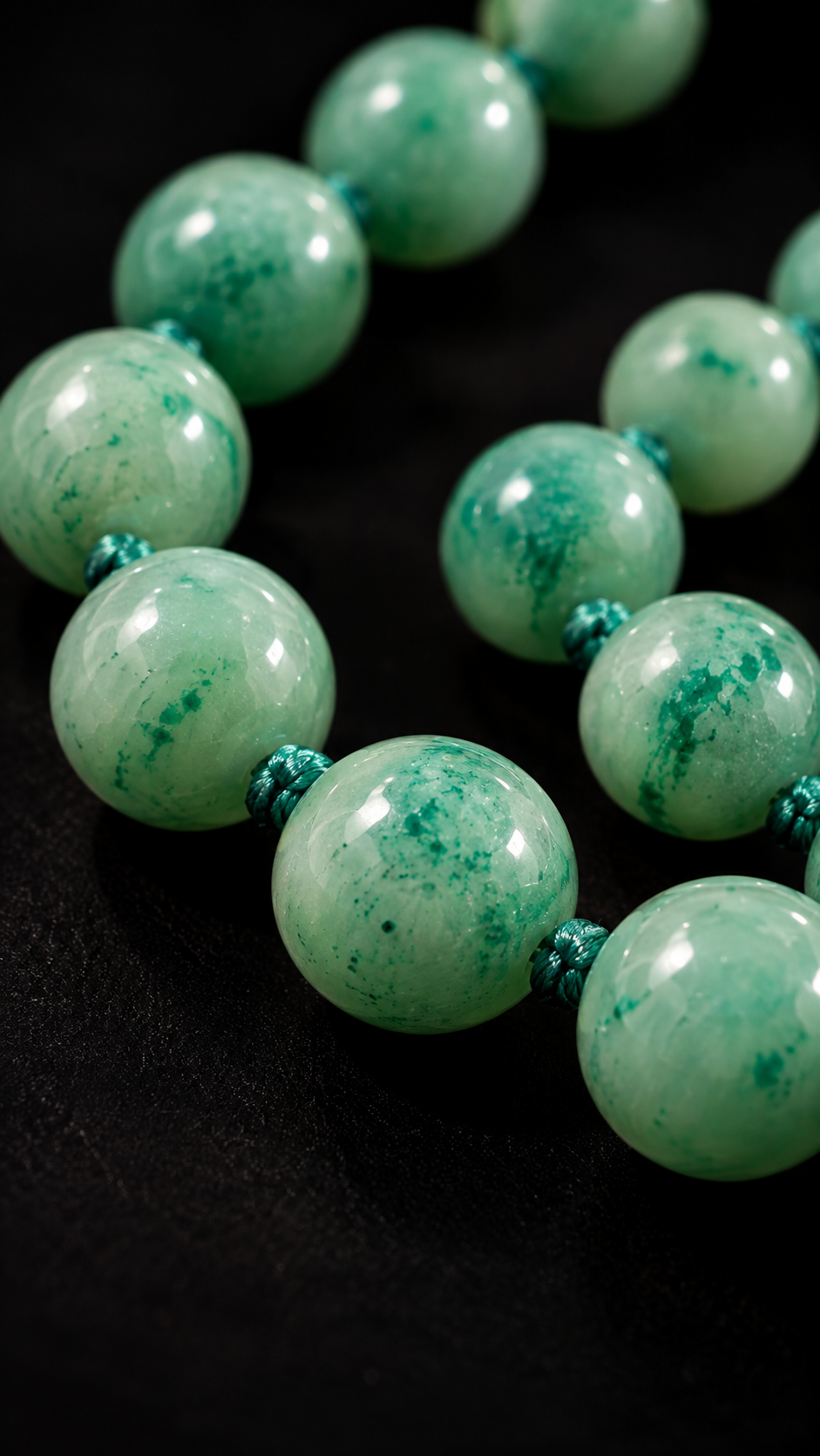 Collana perle giada con chiusura barilotto