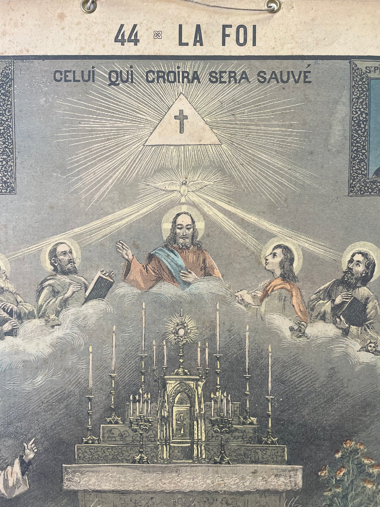 Pannello catechismo per adulti analfabeti, fine ‘800 - primo ‘900