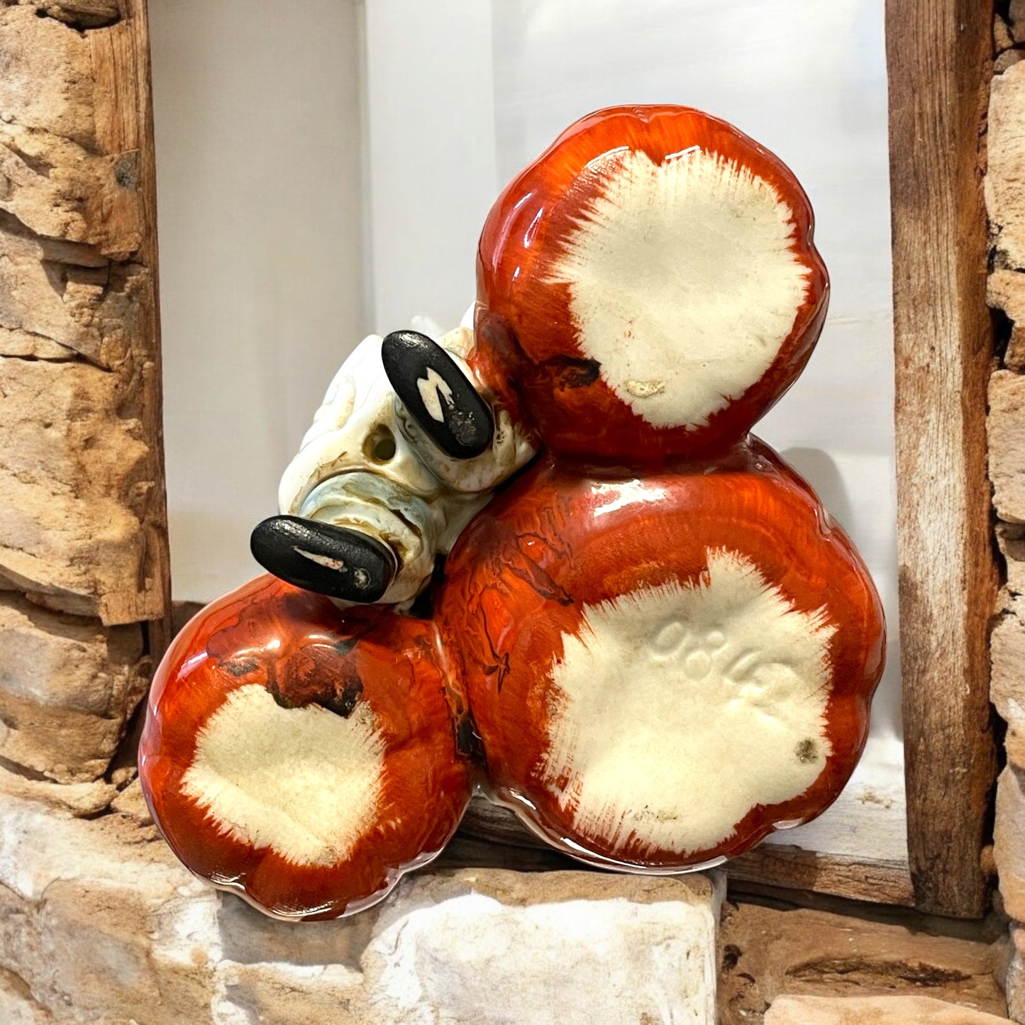 Salsiera moutardier numerata in ceramica vintage