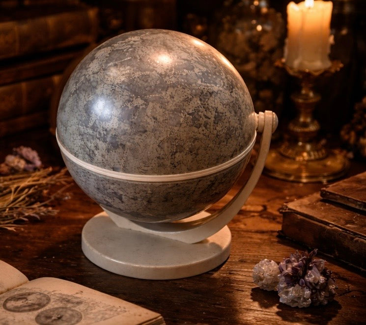 Globo lunare vintage rotante da studio / didattico