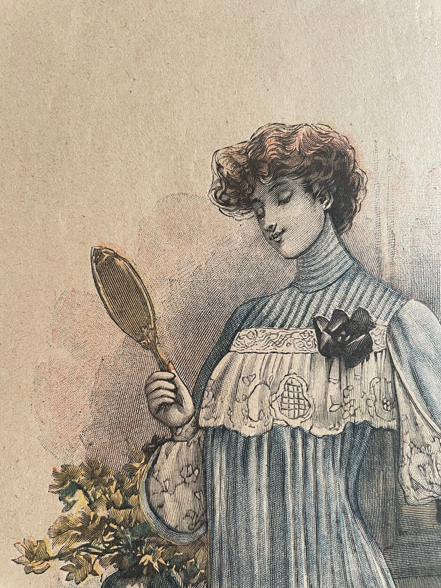 Lotto tavole figurini moda La Mode Nationale, 1903, 3 bozzetti singoli ed uno doppio